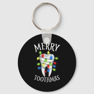Merry Toothmas Christmas Light Molar Tooth Hygieni Keychain