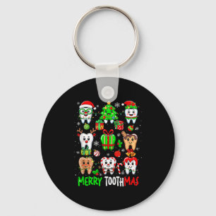 Merry Toothmas Teeth Collection Santa Reindeer Xma Keychain