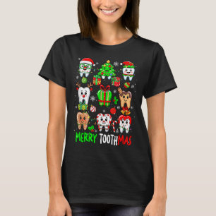 Merry Toothmas Teeth Collection Santa Reindeer Xma T-Shirt