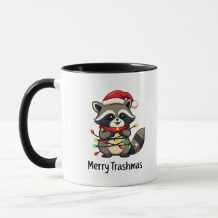 Merry Trashmas Funny Raccoon Christmas Holiday  Mug