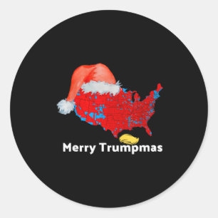 Merry Trumpmas 47 Family Matching Pj Funny Christm Classic Round Sticker