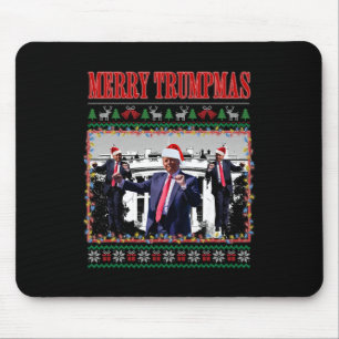 Merry Trumpmas Donald Trump Santa Family Xmas Ugly Mouse Pad