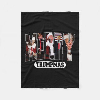 Merry Trumpmas Santa Trump Christmas Pyjamas Funny Fleece Blanket