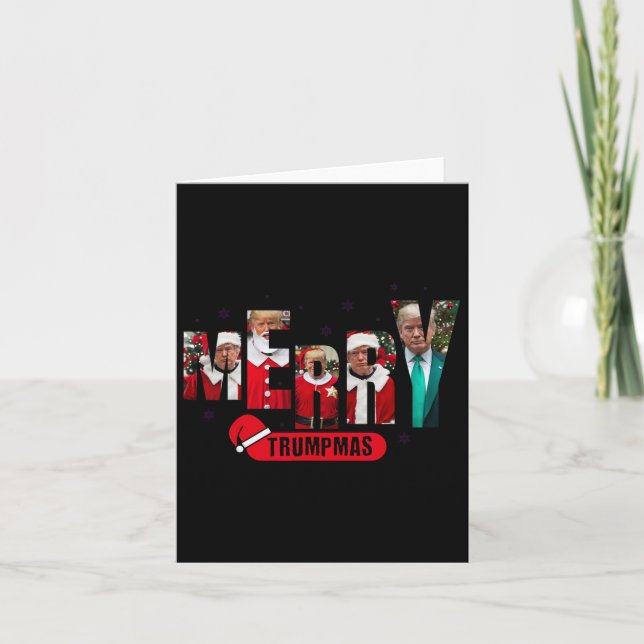 Merry Trumpmas Santa Trump Christmas Pyjamas Humou Card (Front)