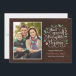 Merry Type Christmas / Holiday Photo Card<br><div class="desc">Celebrate the season with this modern and stylish holiday card from Berry Berry Sweet. Visit WWW.BERRYBERRYSWEET.COM for more of our stylish holiday collections.</div>