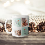 Merry Type | Holiday Photo Collage Mug<br><div class="desc">Customize this classic white mug with five of your favourite Instagram or square photos in a gridded collage layout. Add treasured photos of family, children or grandchildren to create a sweet keepsake and a one of a kind Christmas gift. "MERRY" is interspersed with your photos in festive letters formed with...</div>