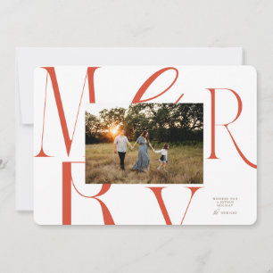 MERRY Typographie Carte de Noël