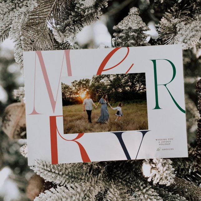 MERRY Typographie Carte de Noël (Créateur téléchargé)