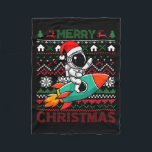 Merry Ugly Christmas Santa Hat Astronaut Riding Ro Fleece Blanket<br><div class="desc">Merry Ugly Christmas Santa Hat Astronaut Riding Rocket Xmas</div>