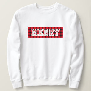 Merry Ugly Christmas Sweater, red black Sweatshirt