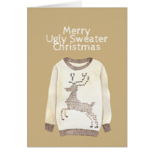 Merry Ugly Sweater Christmas - Stitched Reindeer