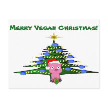 Merry Vegan Christmas Postcard