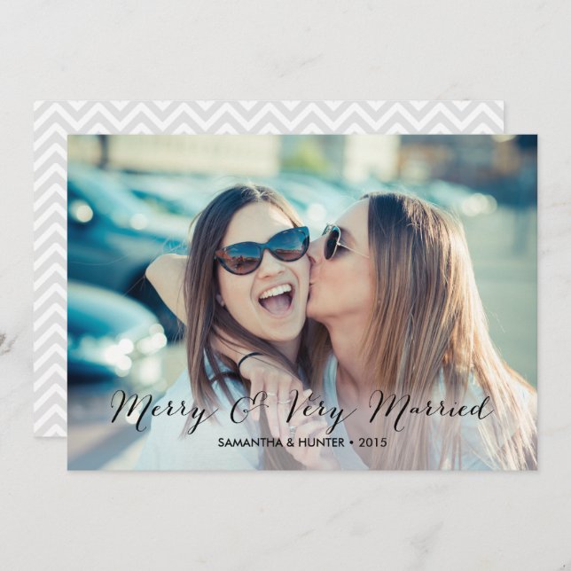 Merry & Very Married Couples Holiday Card (Front/Back)