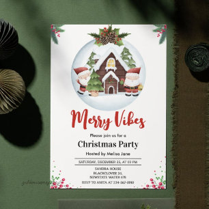 Merry Vibes Christmas Party Invitation