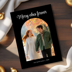 Merry Vibes Forever Handwritten Family Card