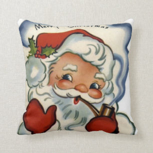 merry vintage christmas,retro,rustic,genuine,repro throw pillow