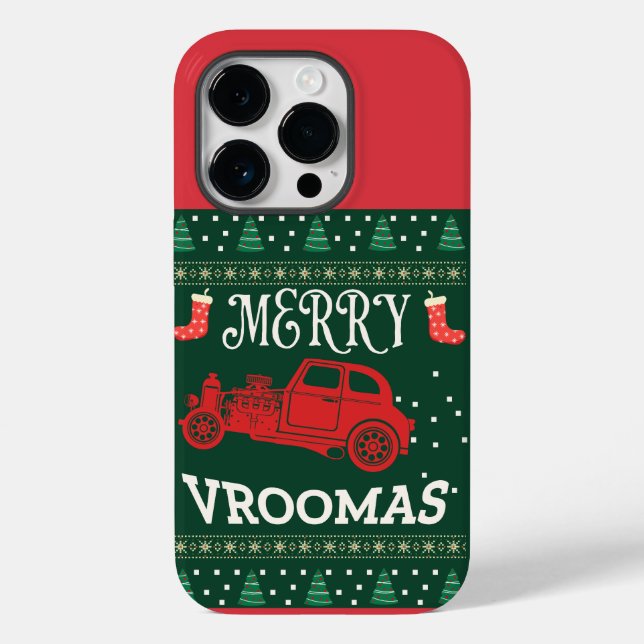 MERRY VROOMAS - CHRISTMAS UGLY SWEATER Case-Mate iPhone CASE (Back)