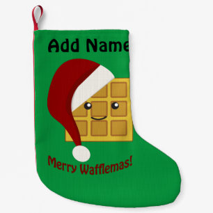 Merry Wafflemas! Christmas Waffle Small Christmas Stocking