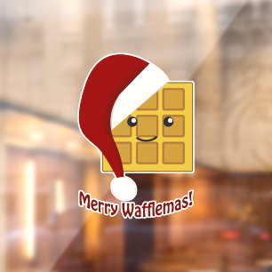 Merry Wafflemas Christmas Waffle Window Cling