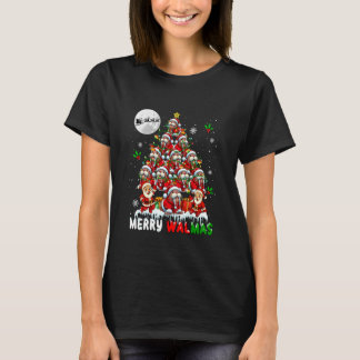 Merry Walmas Group Santa Walruses As Xmas Tree Lov T-Shirt