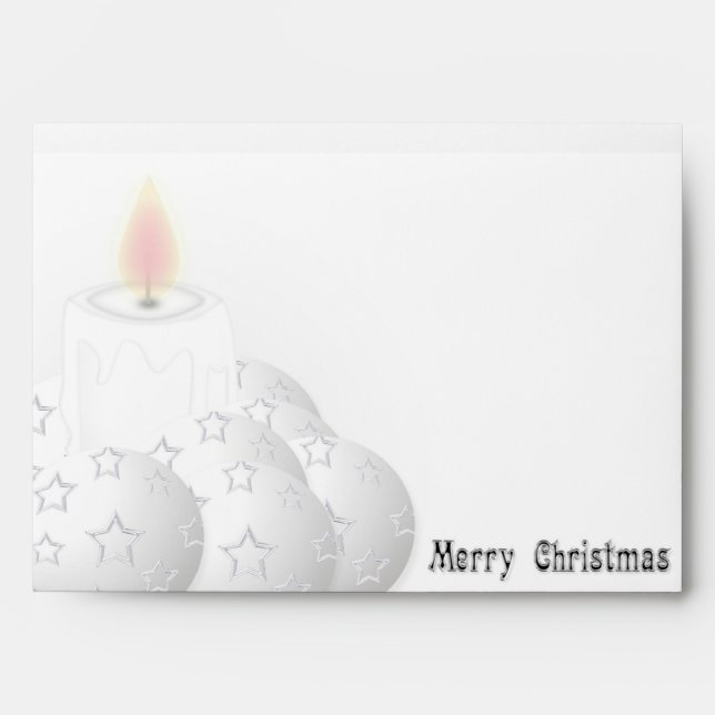 Merry White Christmas Envelope (Front)