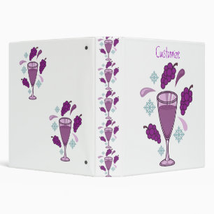 Merry Wine Drinking Holiday Thunder_Cove Binder
