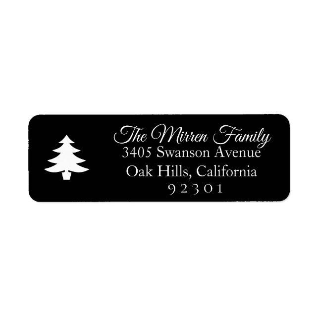 Merry Wishes Return Address Label (Front)