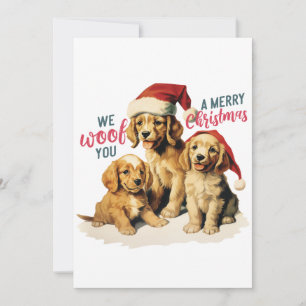 Merry Woofmas 2023: Retro Labrador Christmas Holiday Card