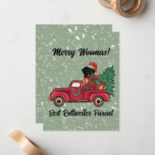 Merry Woofmas! Best Rottweiler Mom Personalized Card