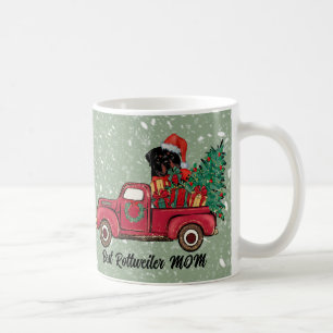 Merry Woofmas! Best Rottweiler Mom Personalized Coffee Mug