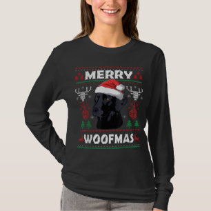Merry Woofmas Black Lab Christmas Dog Lover Xmas G T-Shirt