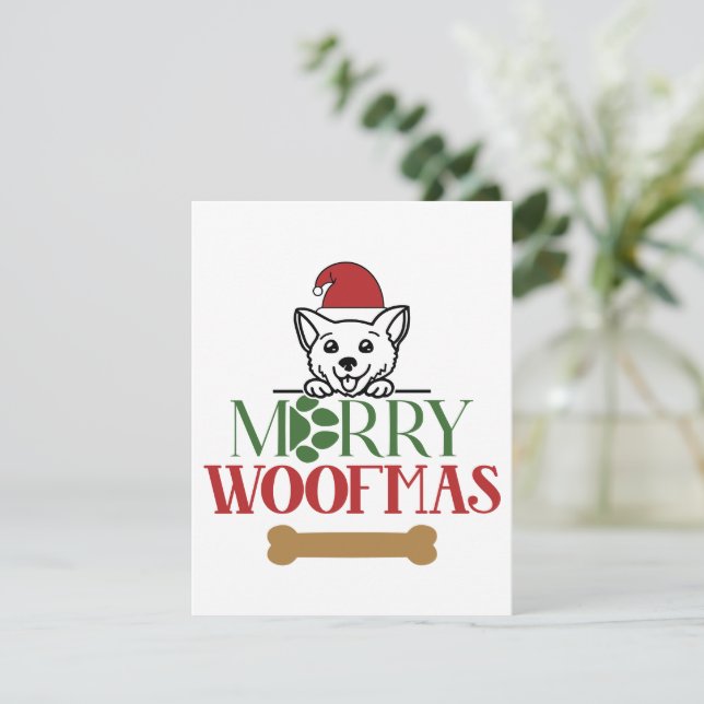 Merry Woofmas Christmas Card (Standing Front)