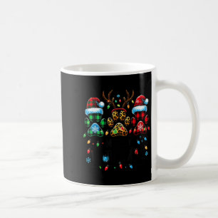 Merry Woofmas Christmas Dog Paws Lights Buffalo Pl Coffee Mug