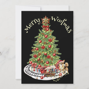 Merry Woofmas Dog Design- Chihuahua Holiday Card