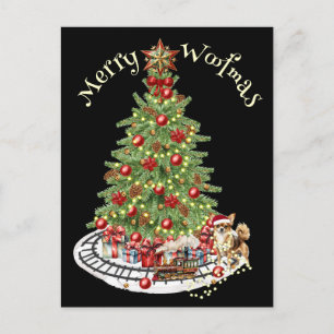 Merry Woofmas Dog Design- Chihuahua Postcard