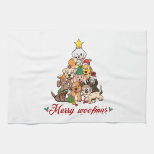 Merry Woofmas Kitchen Towel
