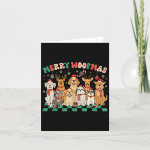 Merry Woofmas Merry Christmas Dog Lovers Men Women Card