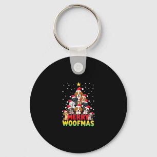 Merry Woofmas - Merry Christmas For Dog Lovers (1) Keychain