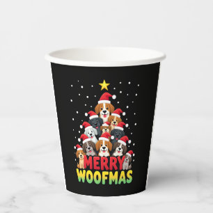 Merry Woofmas - Merry Christmas For Dog Lovers (1) Paper Cups