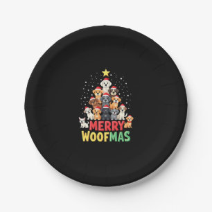 Merry Woofmas - Merry Christmas For Dog Lovers (2) Paper Plate