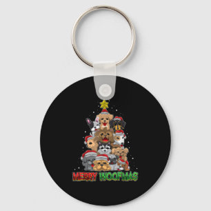 Merry Woofmas - Merry Christmas For Dog Lovers  Keychain