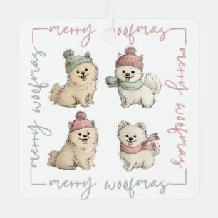 Merry Woofmas Metal Ornament