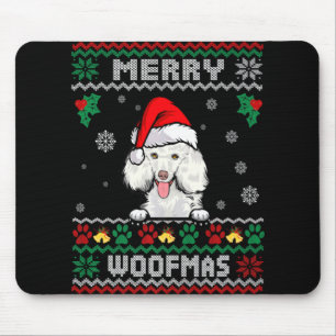 Merry Woofmas Odle Dog Christmas Ugly Xmas T Shirt Mouse Pad