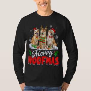 Merry Woofmas Shiba Inu Dog Christmas Dog Lover Xm T-Shirt