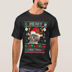 Merry Woofmas Shih Tzu Dog Christmas Ugly Xmas Swe T-Shirt