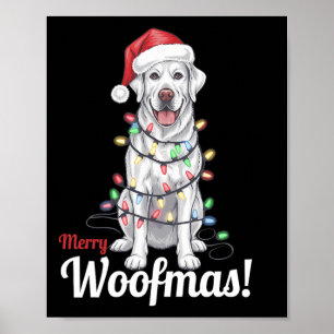 Merry Woofmas Silver Labrador Dog Light Decor Chri