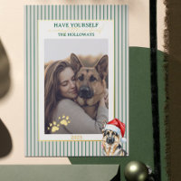 Merry Woofmas Watercolor German Shepherd