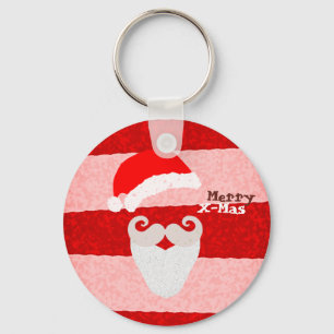 Merry X-Mas Santa Hat Keychain