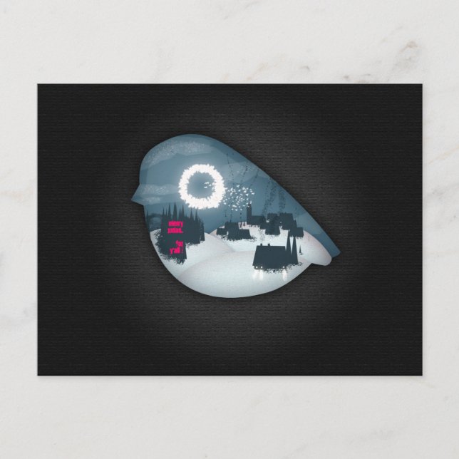 merry xmas - Add your message on front & inside Holiday Postcard (Front)