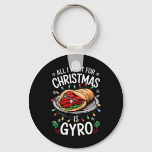 Merry Xmas All I Want For Christmas Gyro Men Women Keychain